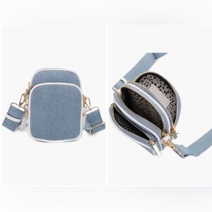 Stylish light denim Crossbody Bag with 2 straps on Oprah‘s favorite list